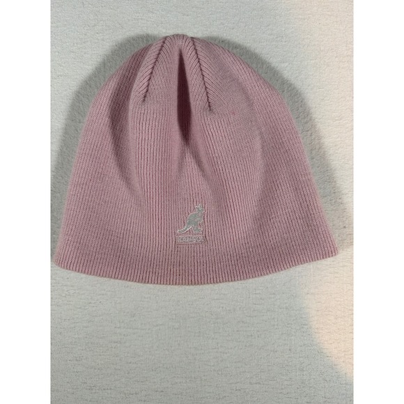 Kangol Accessories - Kangol Beanie Hat Pink Knit Embroidered Kangaroo Logo Streetwear Winter Cap